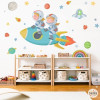 2 hermanas cohete - Vinilos para decorar habitaciones compartidas