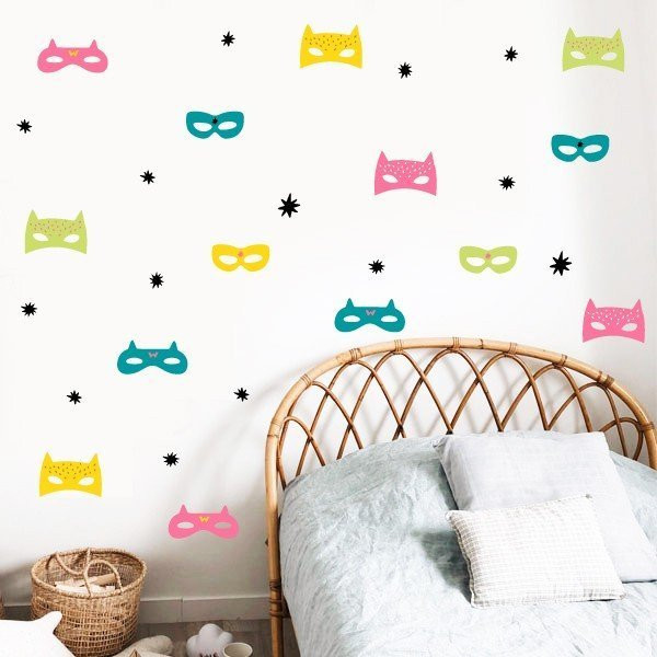 Máscaras de superhéroe - Vinilos decorativos para niños y niñas