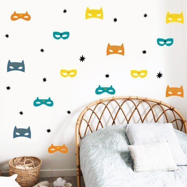 Máscaras de superhéroe - Vinilos decorativos para niños y niñas