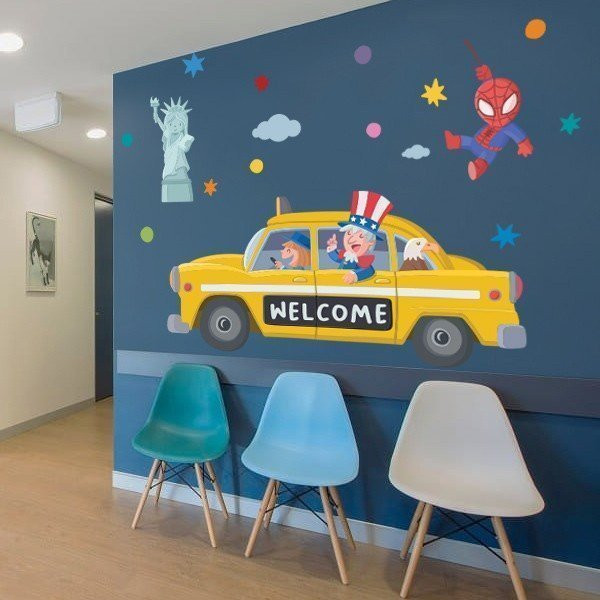 Taxi Nova York - Decora aules d'anglès amb vinils
