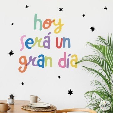 Choose language! Today will be a great day - Ideas to decorate walls