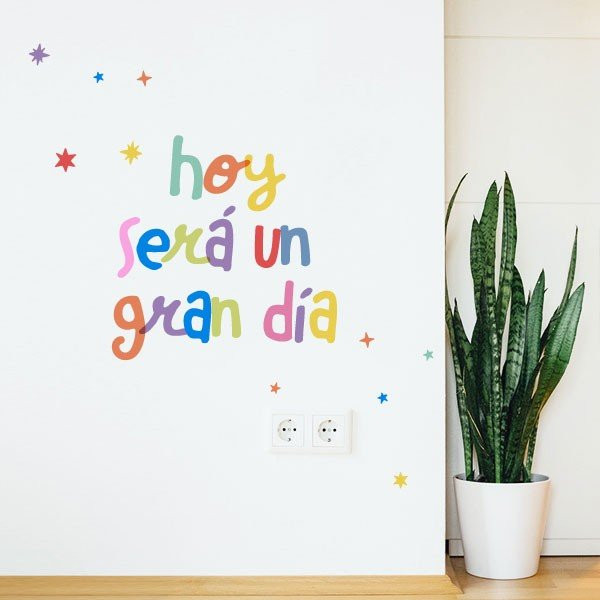 Choisissez la langue! Aujourd'hui sera une grande journée - Idées pour décorer les murs