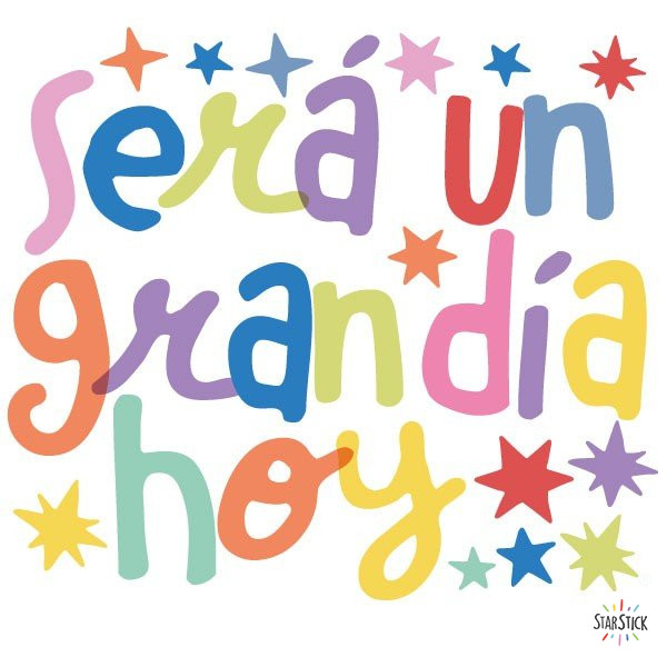 Tria idioma! Avui serà un gran dia - Idees per decorar parets amb vinils