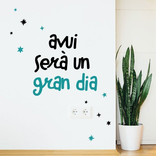 Choisissez la langue! Aujourd'hui sera une grande journée - Idées pour décorer les murs