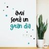 Tria idioma i color! Avui serà un gran dia - Idees per decorar parets amb vinils