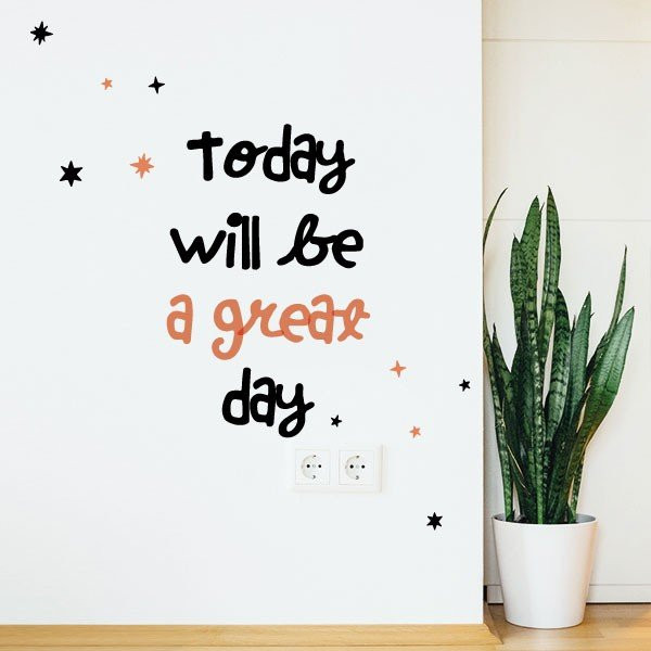 Choisissez la langue! Aujourd'hui sera une grande journée - Idées pour décorer les murs