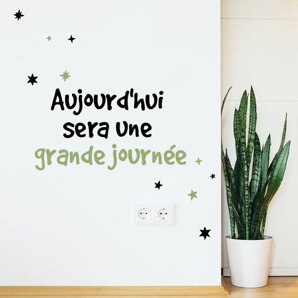 Choisissez la langue! Aujourd'hui sera une grande journée - Idées pour décorer les murs