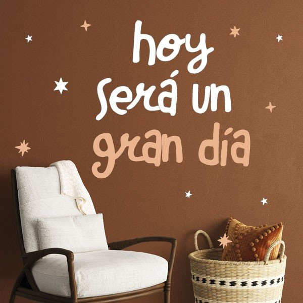 Choose language! Today will be a great day - Ideas to decorate walls