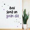 ¡Elige idioma y color! Hoy será un gran día - Ideas para decorar paredes con vinilos