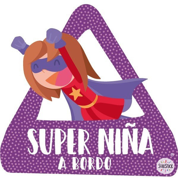 Baby on Board Triangle Sticker Super Girl on Board Car Sticker