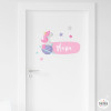Dreamy Unicorn – Stickers avec nom pour décorer les chambres des filles