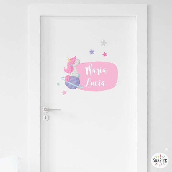 Unicorn Somiador – Vinils amb nom per decorar habitacions de nenes