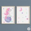 Dreamy Unicorn - Children's paintings. Personalize them with the name
