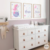 Dreamy Unicorn - 3 Children's paintings. Personalize them with the name