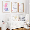 Dreamy Unicorn - 3 Children's paintings. Personalize them with the name