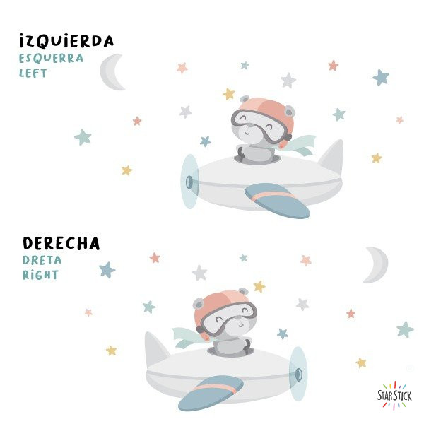 Wall decals for baby – Aviator bear