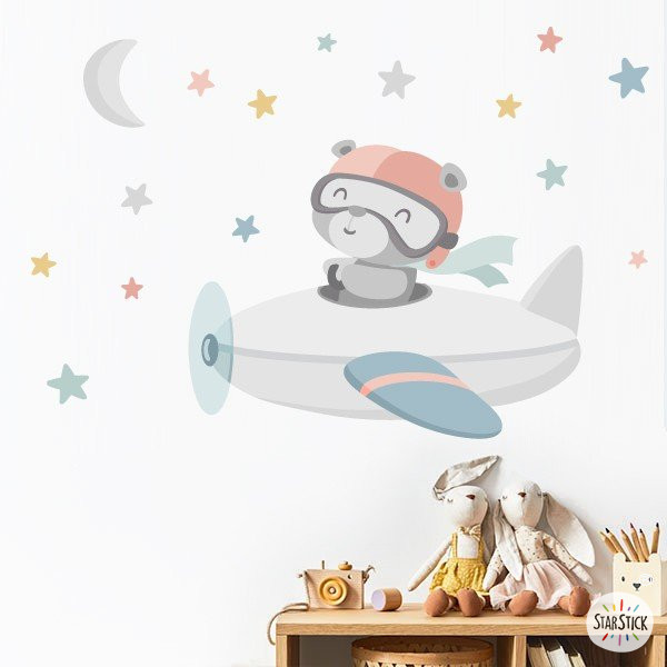 Wall decals for baby – Aviator bear
