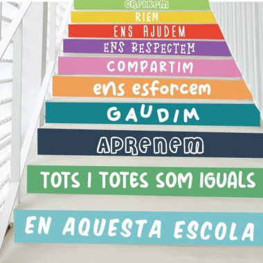 Stickers pour escaliers - Règles de coexistence scolaire