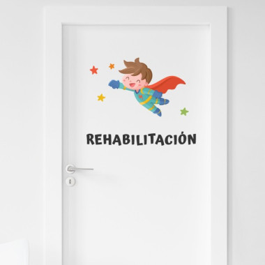 Stickers muraux - Décoration hôpital et clinique - Super enfant + Texte personnalisé