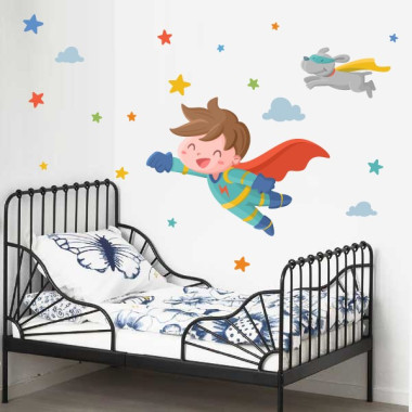 Stickers muraux décoratif - Super enfant - Décoration enfant