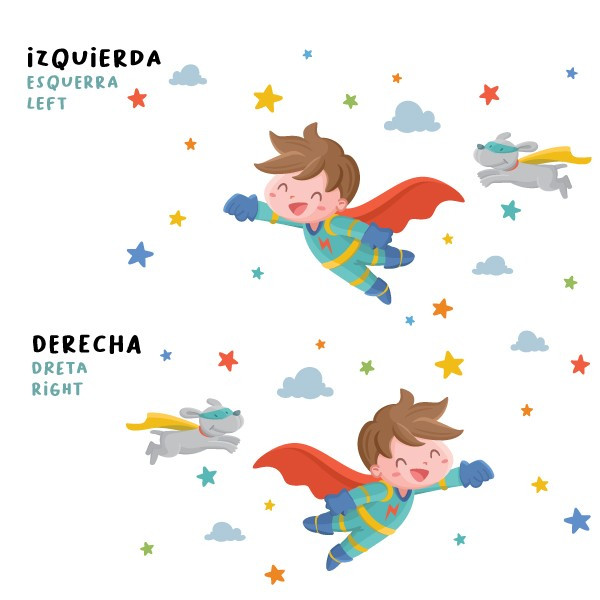 School decoration - Super child - Decorative sticker for schools