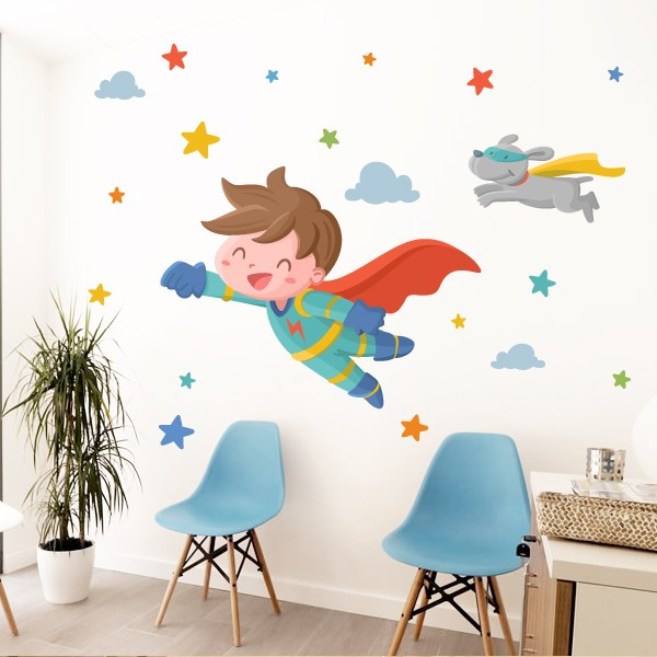 Decoración hospitales - Súper niño - Vinilo decorativo - Humanización de hospitales