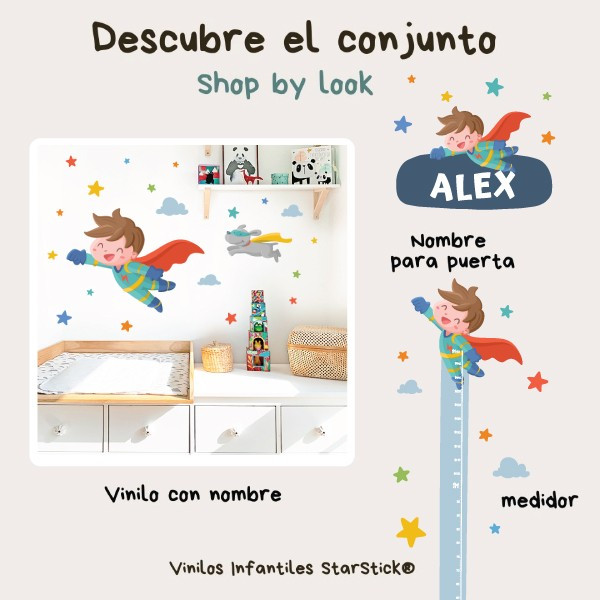 Kids meter decals - Super Kid - Wall decals for children's decoration