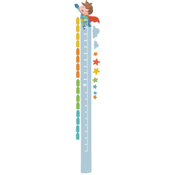 Kids meter decals - Super Kid - Wall decals for children's decoration