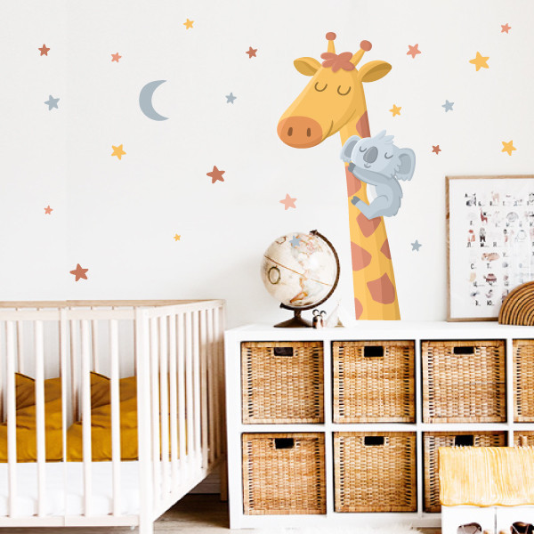 Children’s decoration - Giraffe with koala - Wall decals