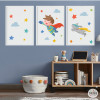 Súper nen - Conjunt de 3 Quadres infantils personalitzats