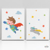 Super garçon - 2 tableaux enfants personnalisés