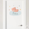 Bear on the moon - Personalized children's stickers