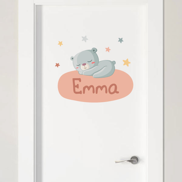 Oso en la luna - Vinilos infantiles personalizados