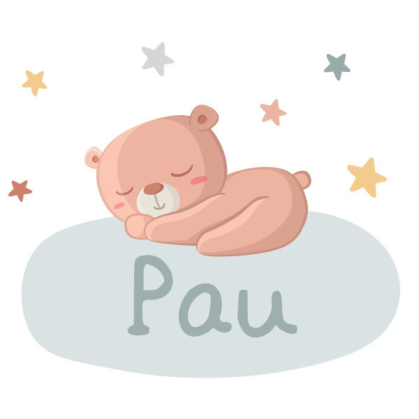 Oso en la luna - Vinilos infantiles personalizados