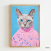 Cuadro para salón - Gato hipster