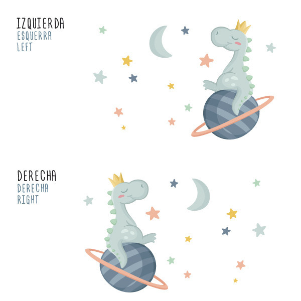 Vinilos infantiles para bebé Dinosaurio soñador