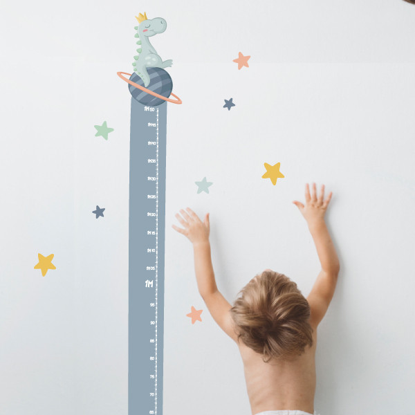 Dinosaure rêveur - Sticker toise pour enfants