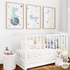 Dinosaure rêveur - 3 tableaux décoratifs pour bébé