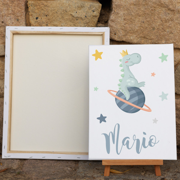 Dinosaure rêveur - 3 tableaux décoratifs pour bébé