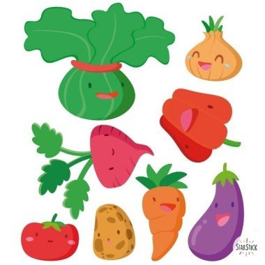 Verduras - Vinilo decorativo infantil