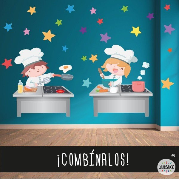 El alegre cocinero - Vinilo decorativo infantil