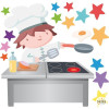 El alegre cocinero - Vinilo decorativo infantil