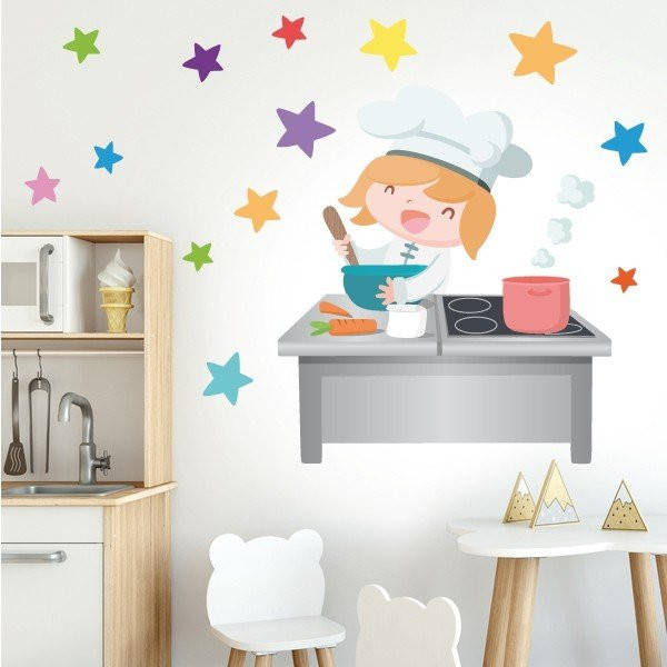 Divertida cuinera - Vinil decoratiu infantil