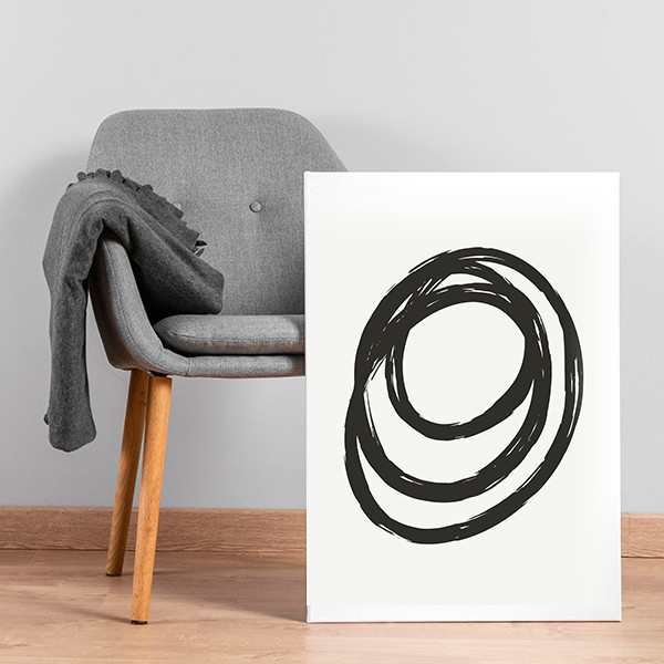 Decorative painting for living room - Spherical doodles