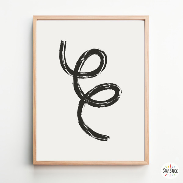 Quadre decoratiu per a saló - Gargots en blanc i negre