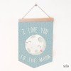 Banderola Bebé  - Te quiero hasta la luna - Banderolas infantiles