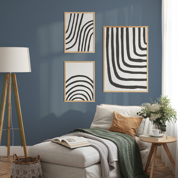 Tableau abstrait pour salon - Lignes parallèles
