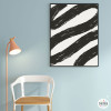 Pòster per emmarcar - Brush corbes en blanc i negre
