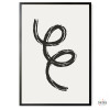 Cuadro decorativo para salón - Garabatos en blanco y negro