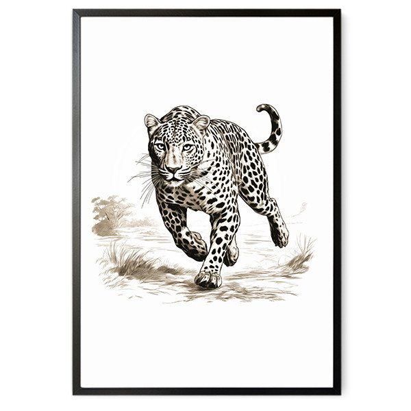 Póster decorativo - Tigre veloz